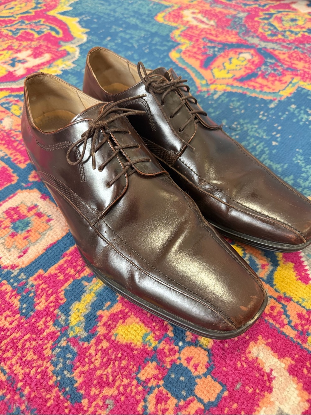 Stacy Adam’s men’s size 10.5M dress shoes brown leather square toe